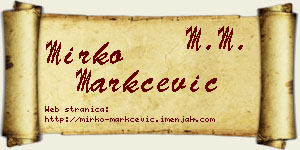 Mirko Markčević vizit kartica